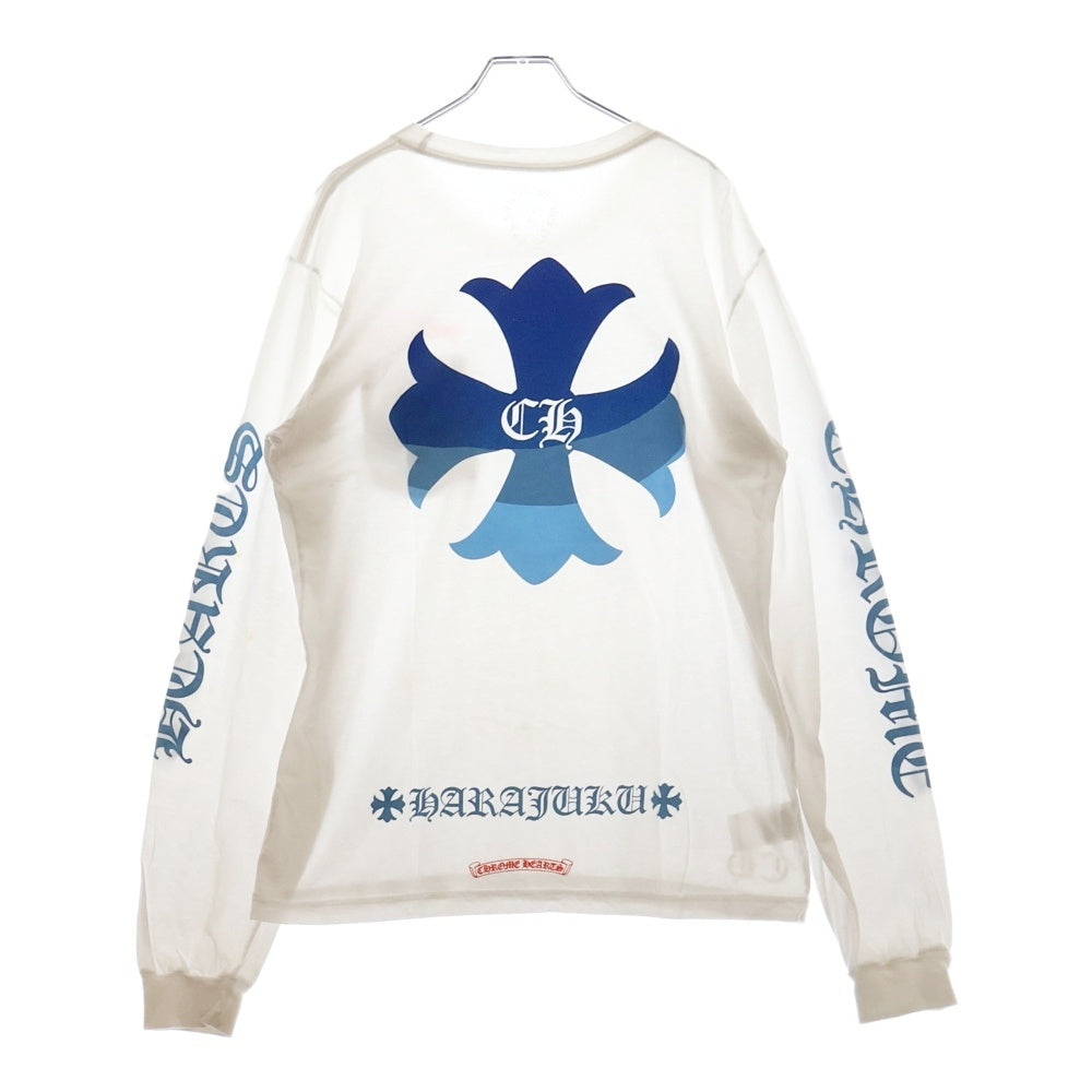 CHROME HEARTS(クロムハーツ) CH L S LTD 原宿限定 バックCHクロスプリント長袖カットソー ロンT ホワイト