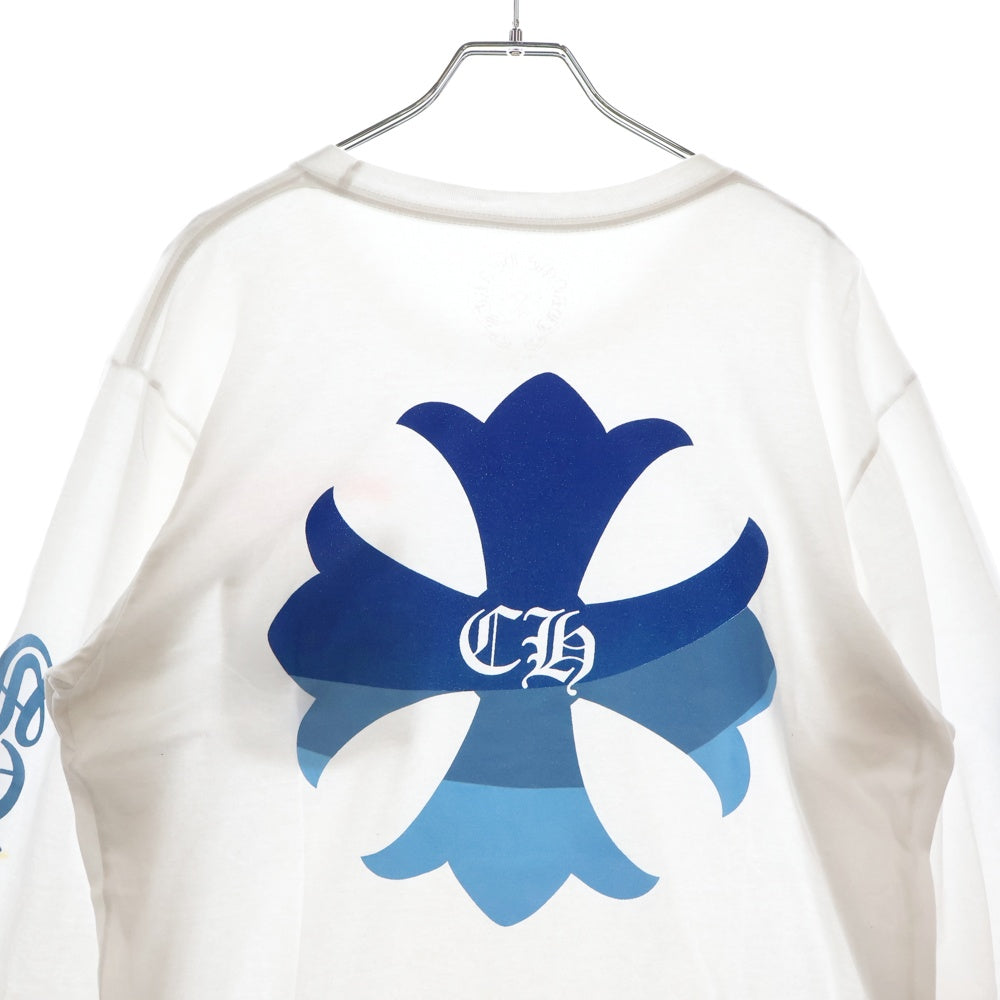 CHROME HEARTS(クロムハーツ) CH L S LTD 原宿限定 バックCHクロスプリント長袖カットソー ロンT ホワイト