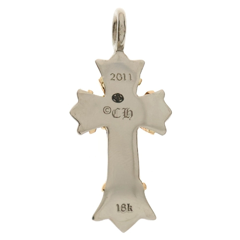CHROME HEARTS(クロムハーツ) 18K/22K DBL CH CROSS ダブルCHクロスチャーム ペンダントトップ ゴールド/ホワイトゴールド