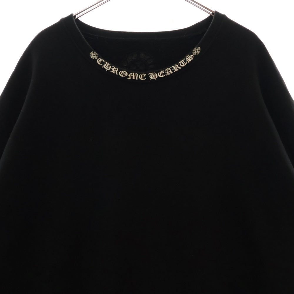 CHROME HEARTS(クロムハーツ) SWTSHRT PLVRスウェット ネックロゴプリントスウェットトレーナー ブラック