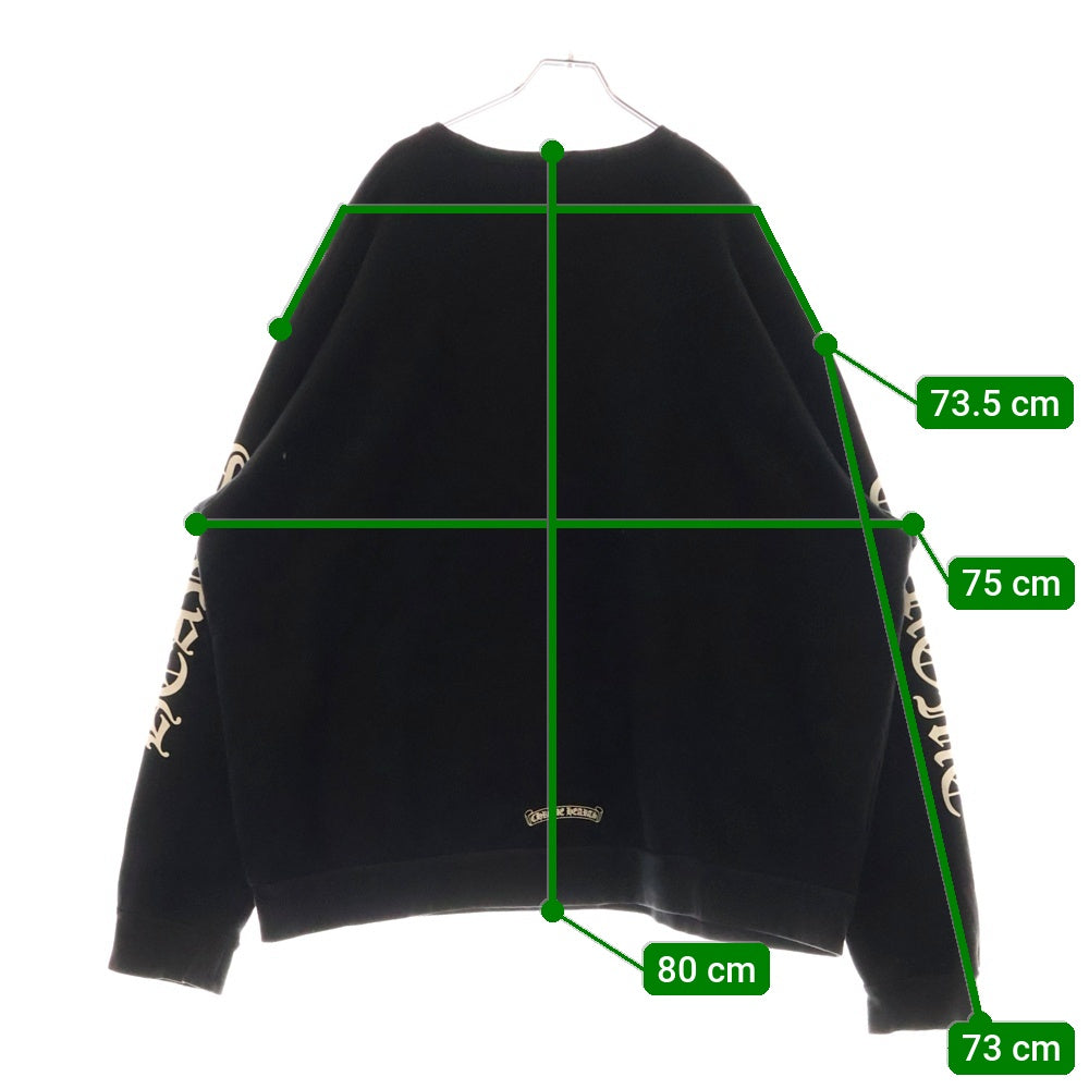 CHROME HEARTS(クロムハーツ) SWTSHRT PLVRスウェット ネックロゴプリントスウェットトレーナー ブラック