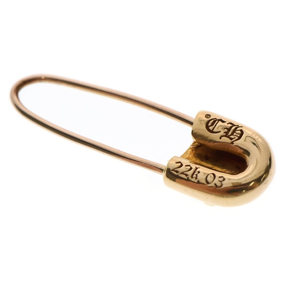 CHROME HEARTS(クロムハーツ) 22K ER SAFETY PIN CH PLS L 1DIA セーフティピンピアス 1ダイヤ ゴールド
