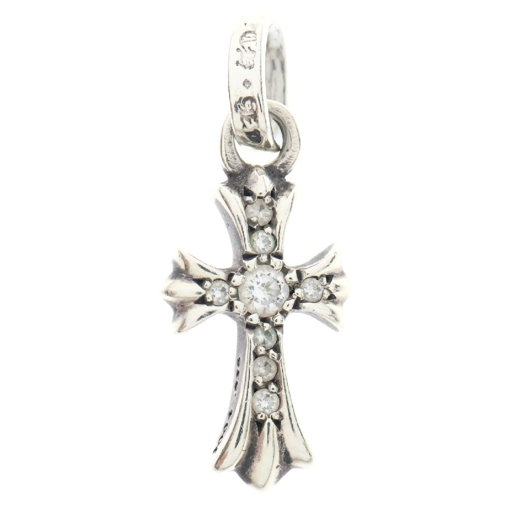 CHROME HEARTS(クロムハーツ) CRS BBYFAT P DMND ベイビーファットクロス PAVEダイヤ ペンダントトップ シルバー BCA234