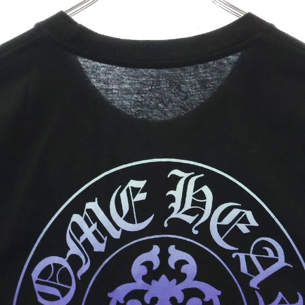 CHROME HEARTS(クロムハーツ) Gradient Dagger Tee ダガー グラデーション ホースシュープリント クルーネック半袖Tシャツカットソー ブラック/マルチカラー