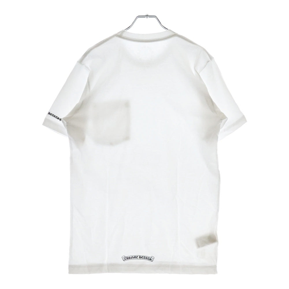 CHROME HEARTS(クロムハーツ) CH T-SHRT 1 ネックロゴプリント クルーネック半袖Tシャツ ホワイト