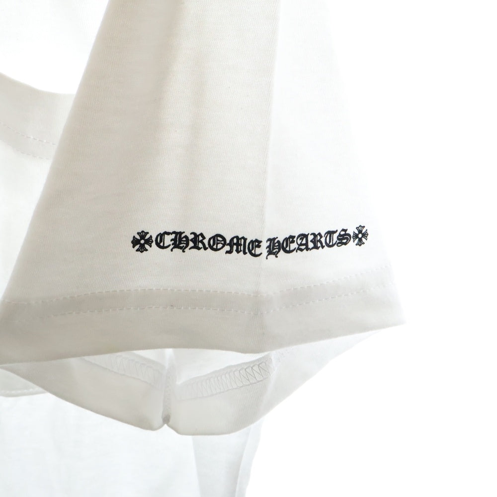 CHROME HEARTS(クロムハーツ) CH T-SHRT 1 ネックロゴプリント クルーネック半袖Tシャツ ホワイト