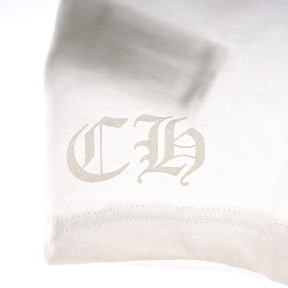 CHROME HEARTS(クロムハーツ) CH T-SHRT 1 ネックロゴプリント クルーネック半袖Tシャツ ホワイト