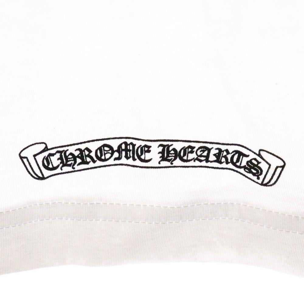 CHROME HEARTS(クロムハーツ) CH T-SHRT 1 ネックロゴプリント クルーネック半袖Tシャツ ホワイト