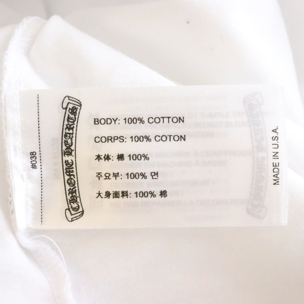 CHROME HEARTS(クロムハーツ) CH T-SHRT 1 ネックロゴプリント クルーネック半袖Tシャツ ホワイト
