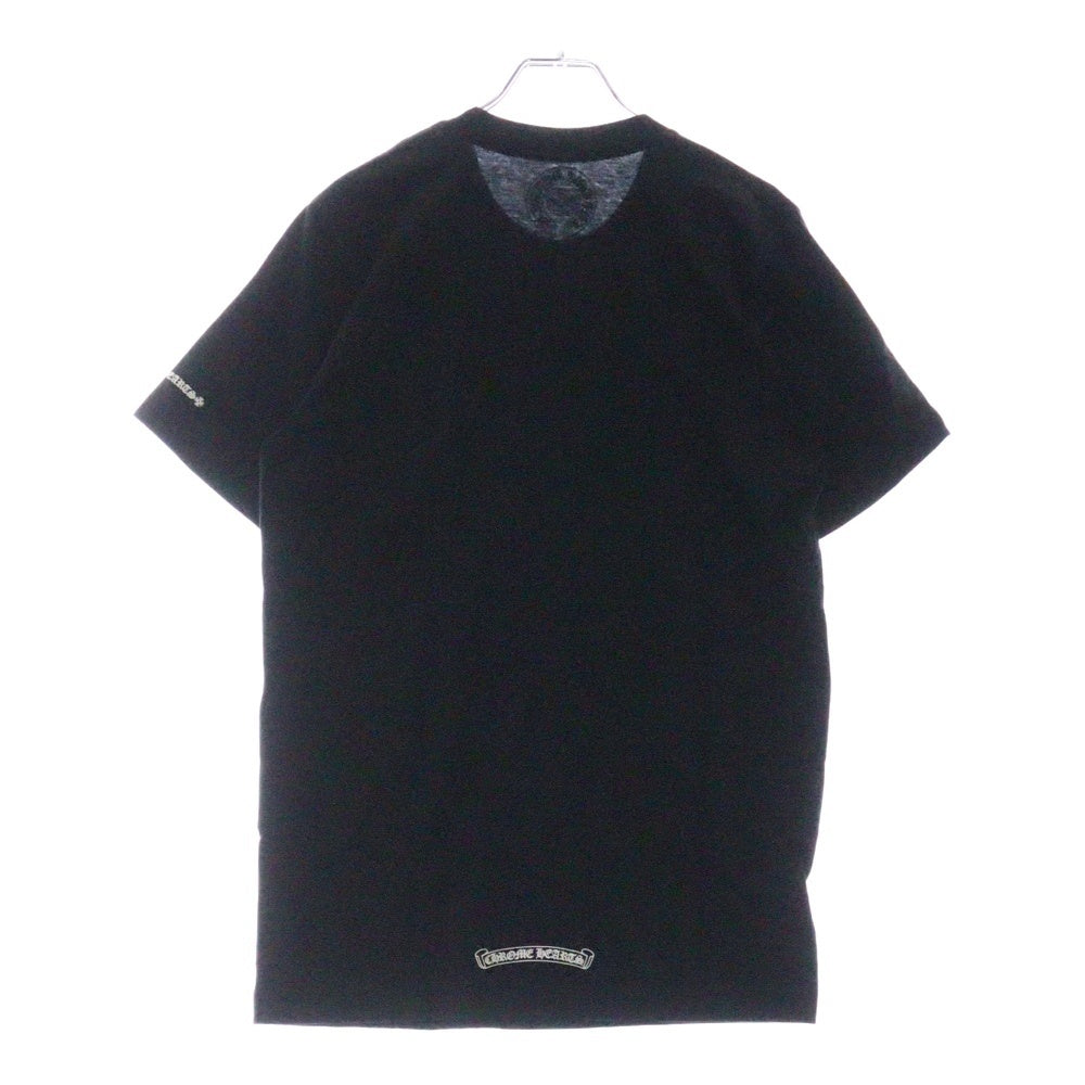 CHROME HEARTS(クロムハーツ) CH T-SHRT 1 ネックロゴプリント クルーネック半袖Tシャツ ブラック