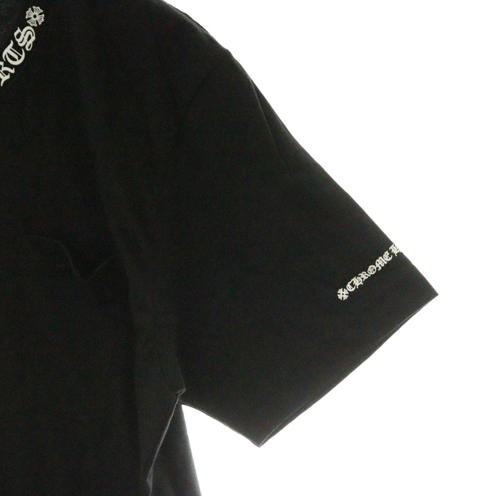 CHROME HEARTS(クロムハーツ) CH T-SHRT 1 ネックロゴプリント クルーネック半袖Tシャツ ブラック