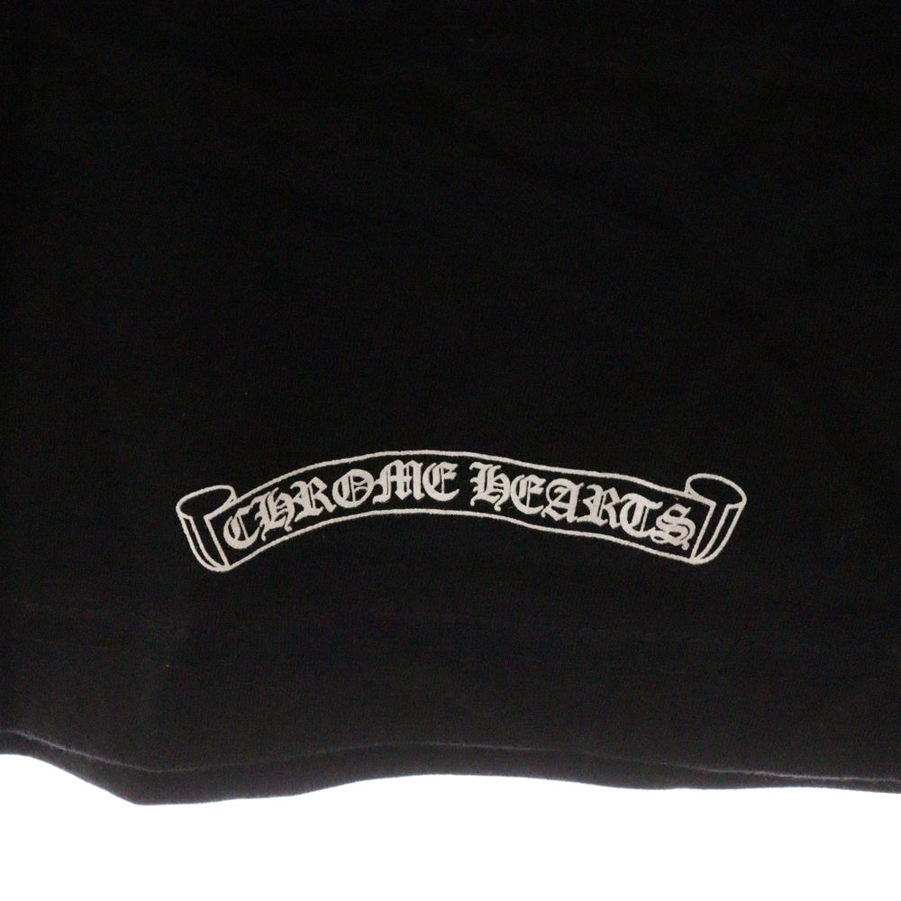 CHROME HEARTS(クロムハーツ) CH T-SHRT 1 ネックロゴプリント クルーネック半袖Tシャツ ブラック