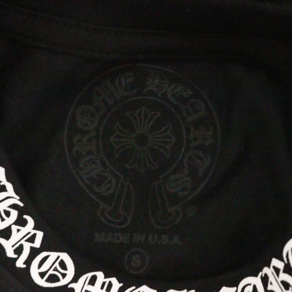 CHROME HEARTS(クロムハーツ) CH T-SHRT 1 ネックロゴプリント クルーネック半袖Tシャツ ブラック
