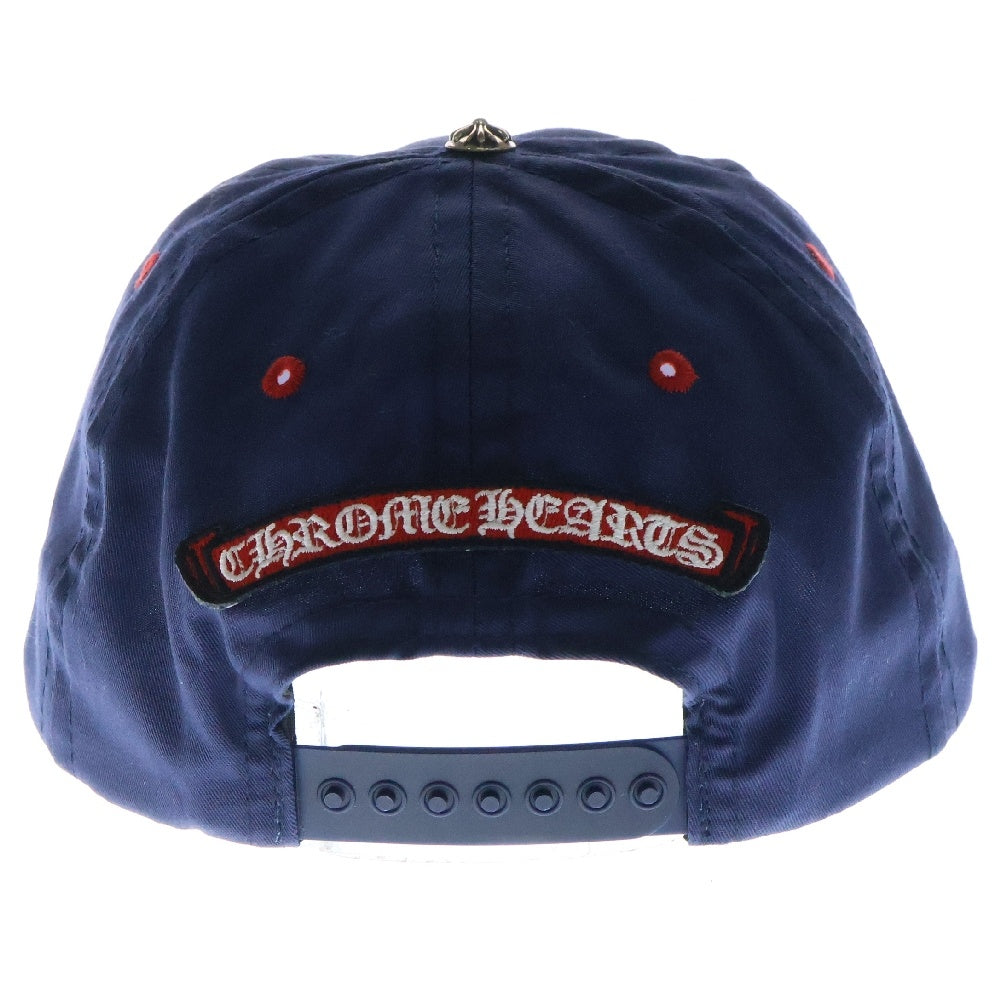 CHROME HEARTS(クロムハーツ) GAS STATION CAP セメタリークロス刺繍 ガスステーションキャップ 帽子 ネイビー