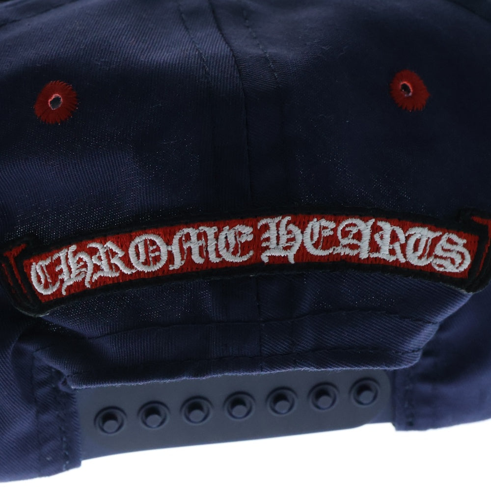 CHROME HEARTS(クロムハーツ) GAS STATION CAP セメタリークロス刺繍 ガスステーションキャップ 帽子 ネイビー