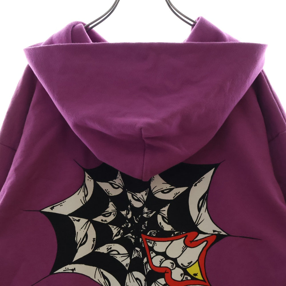 CHROME HEARTS(クロムハーツ) 21AW ×MATTYBOY SPIDER WEB HOODIE ×マッティボーイ スパーダーウェブ フーディー プルオーバーパーカー パープル