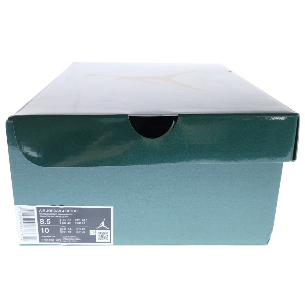 NIKE(ナイキ) AIR JORDAN 4 RETRO OXIDIZED GREEN FQ8138-103 エアジョーダン4 レトロ オキシダイズドグリーン ハイカットスニーカー ホワイト/グリーン US8.5/26.5cm