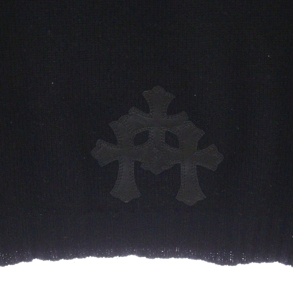 CHROME HEARTS(クロムハーツ) Y NOTカシミヤ クロスパッチ ロングパーカー ブラック