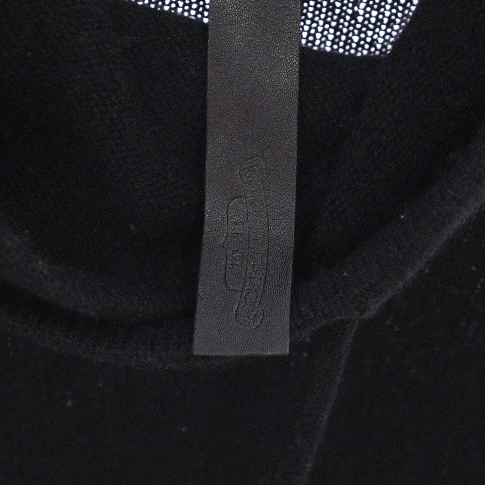 CHROME HEARTS(クロムハーツ) Y NOTカシミヤ クロスパッチ ロングパーカー ブラック