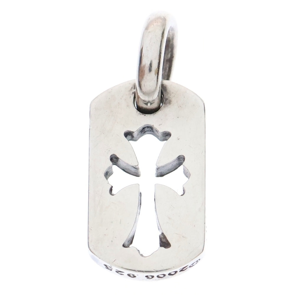CHROME HEARTS(クロムハーツ) DT TNY CO CRS タイニーカットアウトクロスドッグタグ チャーム ペンダントトップ シルバー BCA252