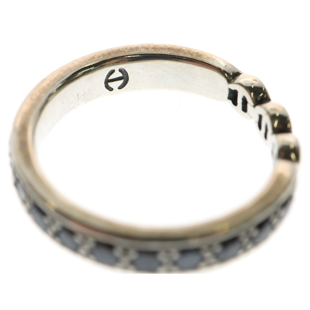 HOORSENBUHS(ホーセンブース) AMERICANA WITH DIAMONDS TRI-LINKブラックダイヤモンド リング シルバー