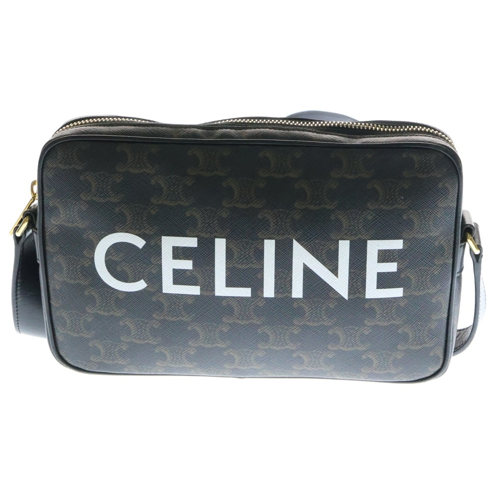 CELINE(セリーヌ) メッセンジャー トリオンフ レザーショルダーバッグ ブラウン F‐CU1233