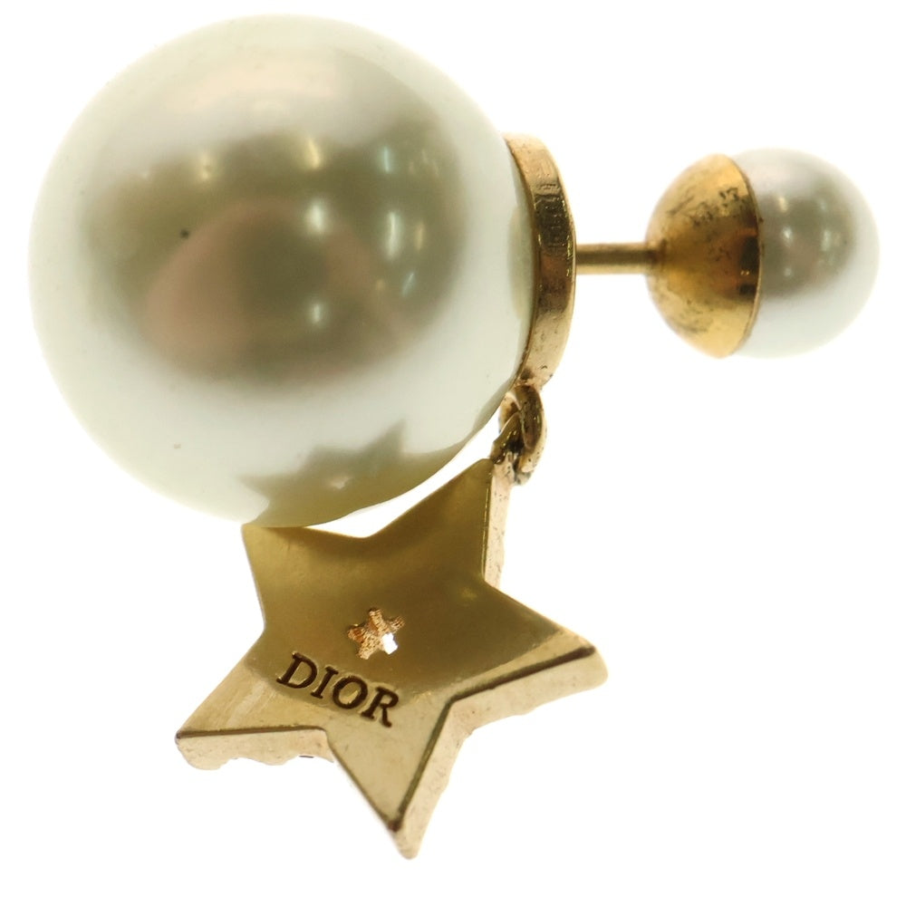 Christian Dior(クリスチャンディオール) Tribales CDロゴ ライトストーン スター パール ピアス ゴールド