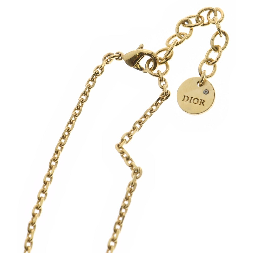 Christian Dior(クリスチャンディオール) CDロゴ パール ネックレス ゴールド
