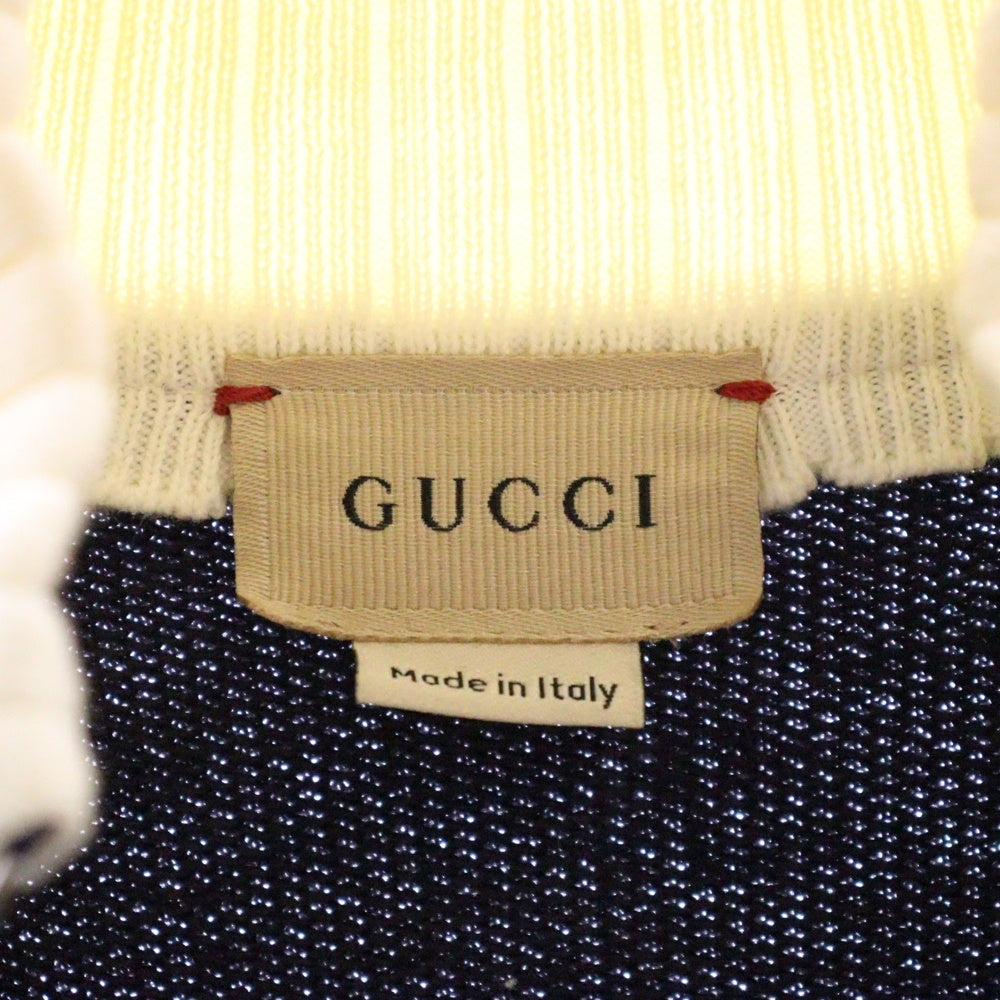GUCCI(グッチ) チルドレン ブランドロゴ ドライバーズ ジップアップニット 692520XJEIC