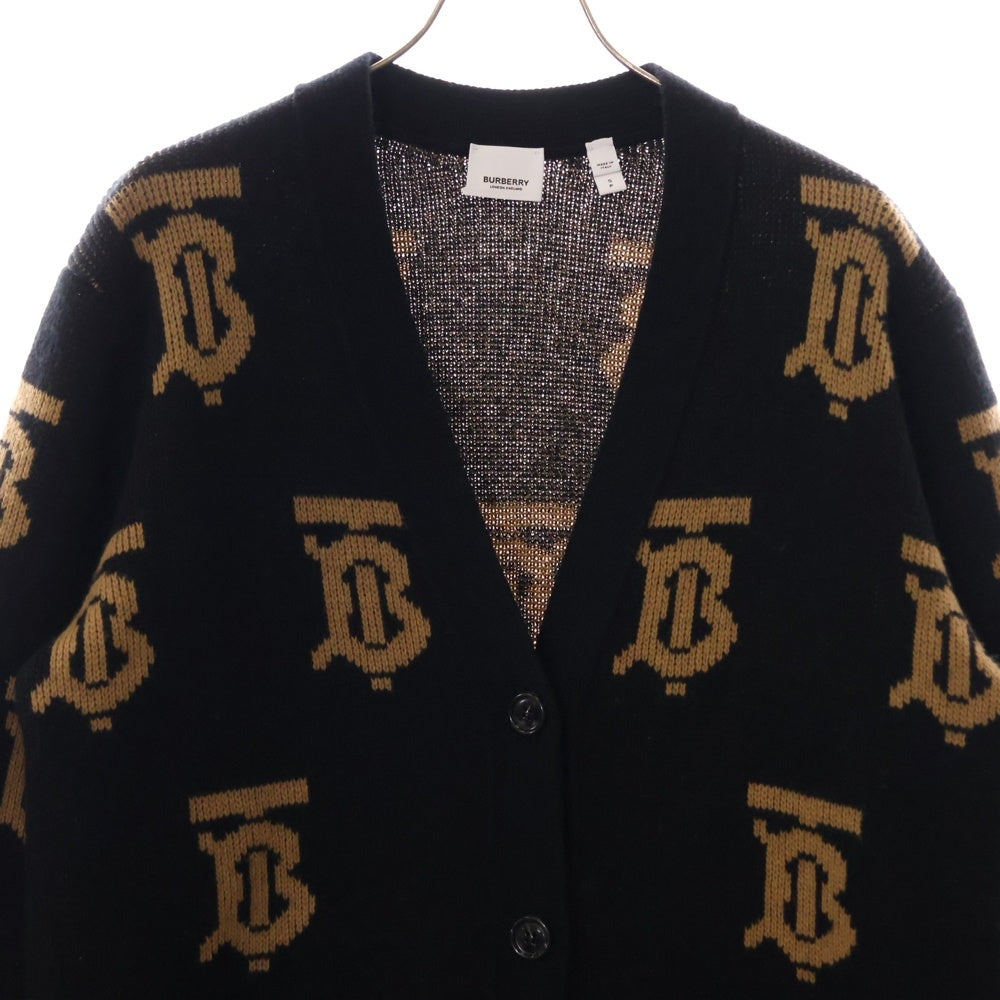 BURBERRY(バーバリー) TBモノグラム ウールカーディガン ブラック 8063209