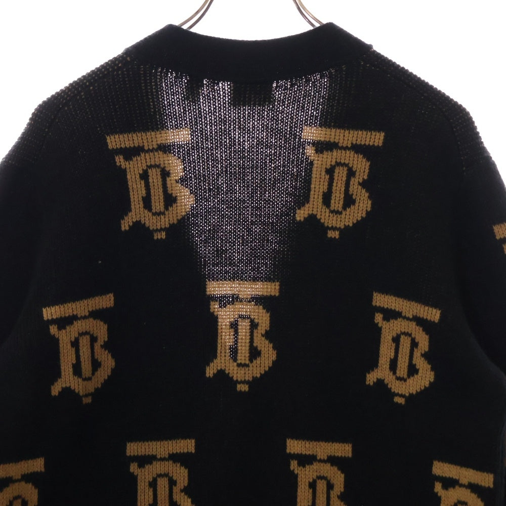 BURBERRY(バーバリー) TBモノグラム ウールカーディガン ブラック 8063209