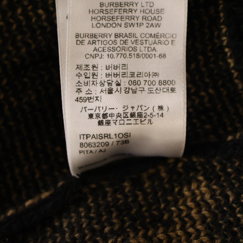 BURBERRY(バーバリー) TBモノグラム ウールカーディガン ブラック 8063209