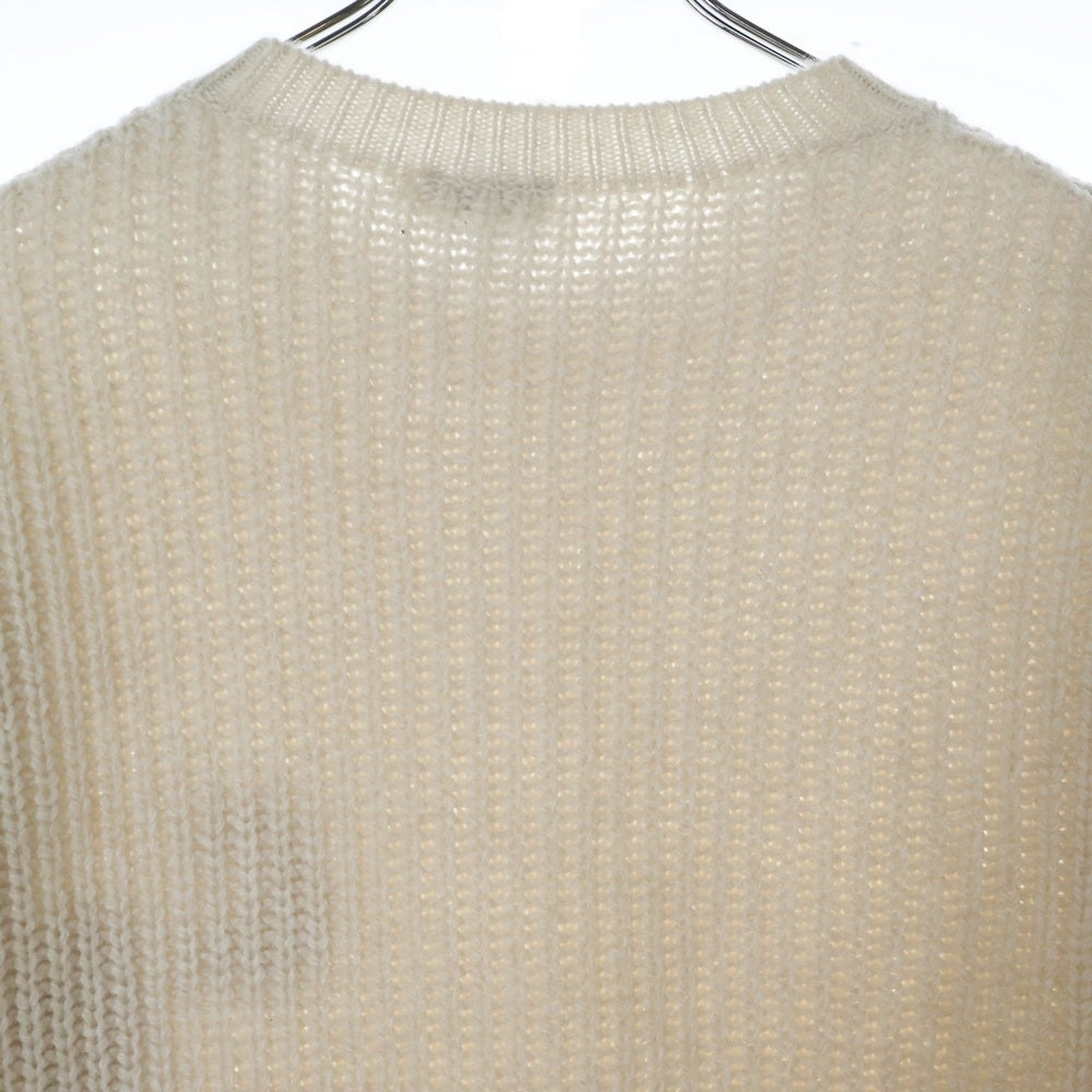 Christian Dior(クリスチャンディオール) フロントロゴ パッチ刺繍 ウールニット ホワイト 4SBM24PULA