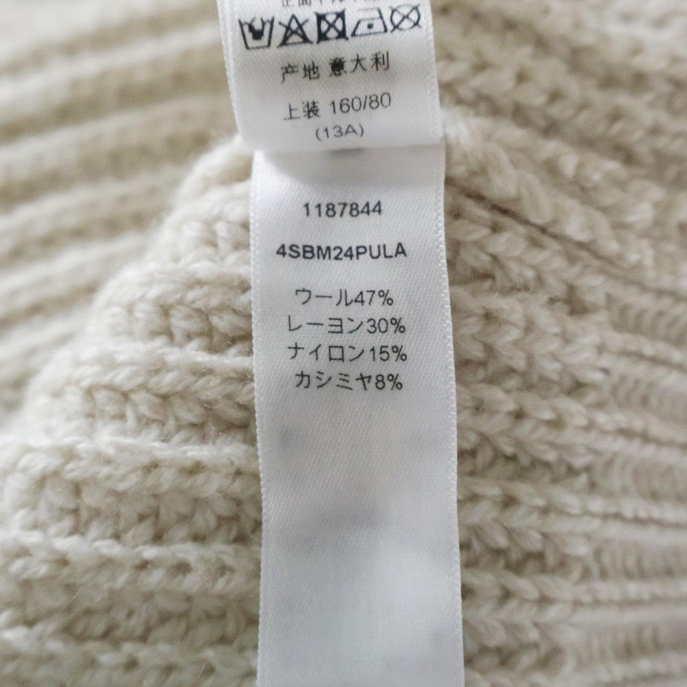 Christian Dior(クリスチャンディオール) フロントロゴ パッチ刺繍 ウールニット ホワイト 4SBM24PULA