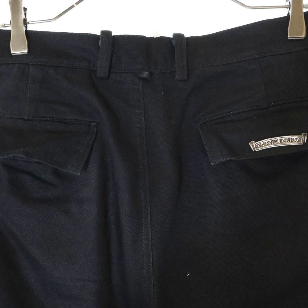 CHROME HEARTS(クロムハーツ) 旧型 FATIGUE アーチロゴボタン ファティーグカーゴロングパンツ ブラック
