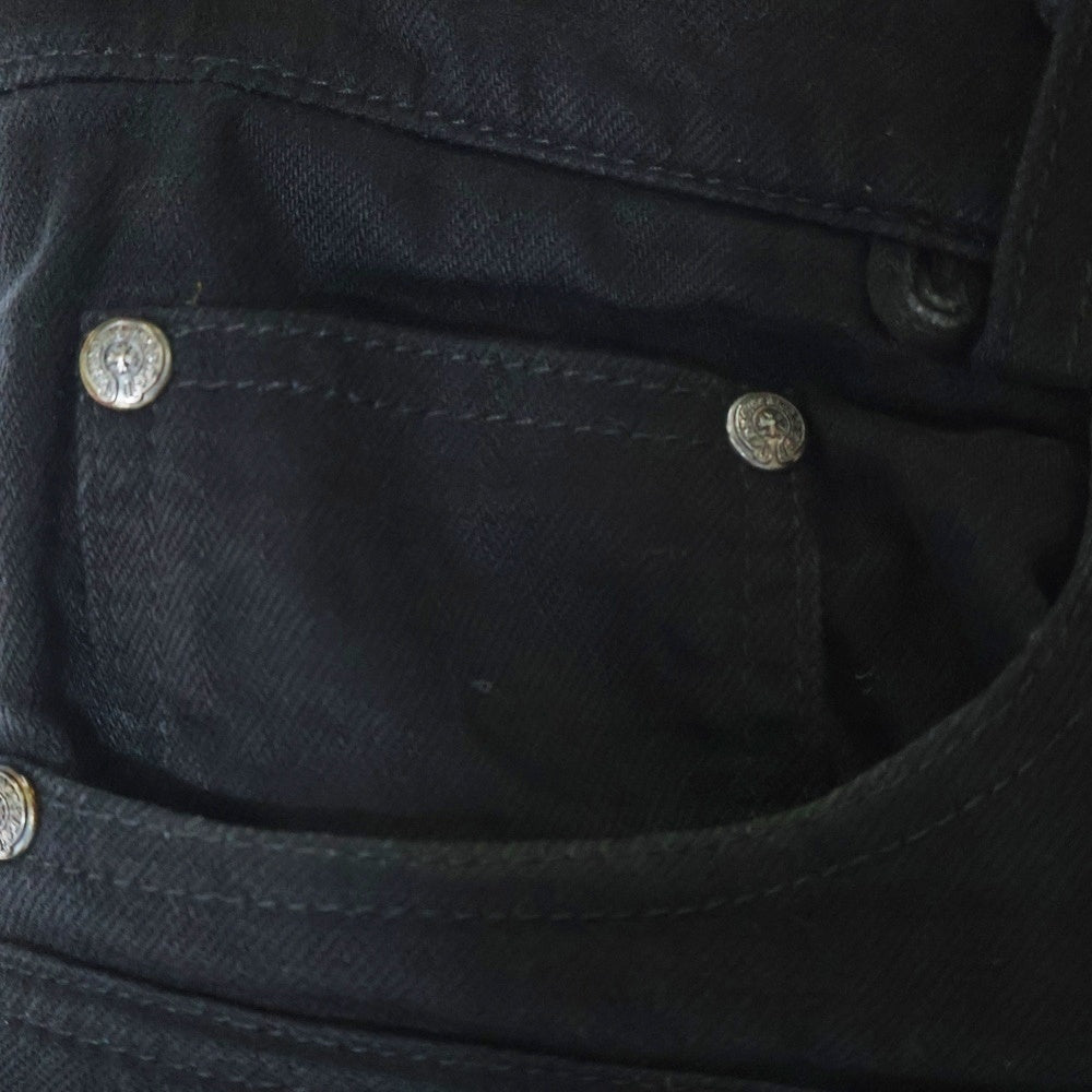 CHROME HEARTS(クロムハーツ) 旧型 FATIGUE アーチロゴボタン ファティーグカーゴロングパンツ ブラック