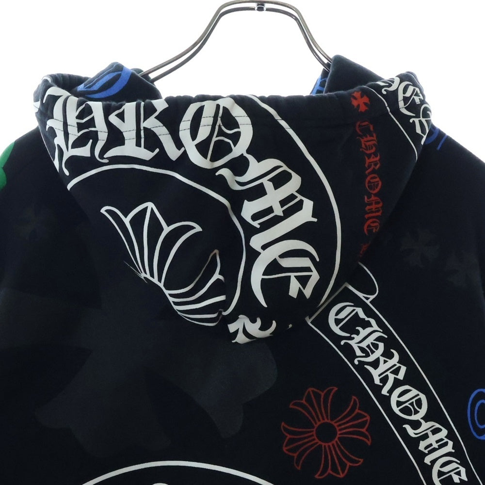 CHROME HEARTS(クロムハーツ) STENCIL HOODIE ステンシルプリント プルオーバーパーカー フーディー ブラック