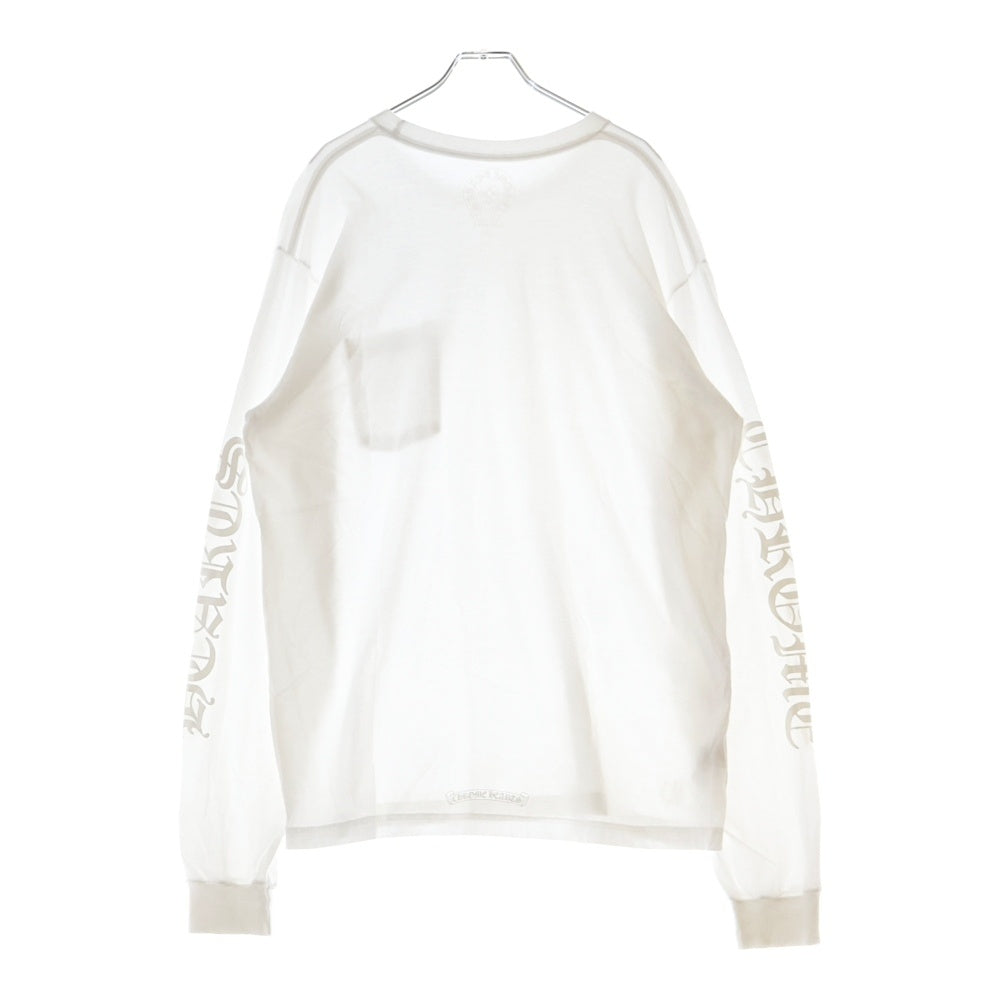 CHROME HEARTS(クロムハーツ) CH L S 1 ネックロゴ 長袖Tシャツ カットソー ロンT ホワイト