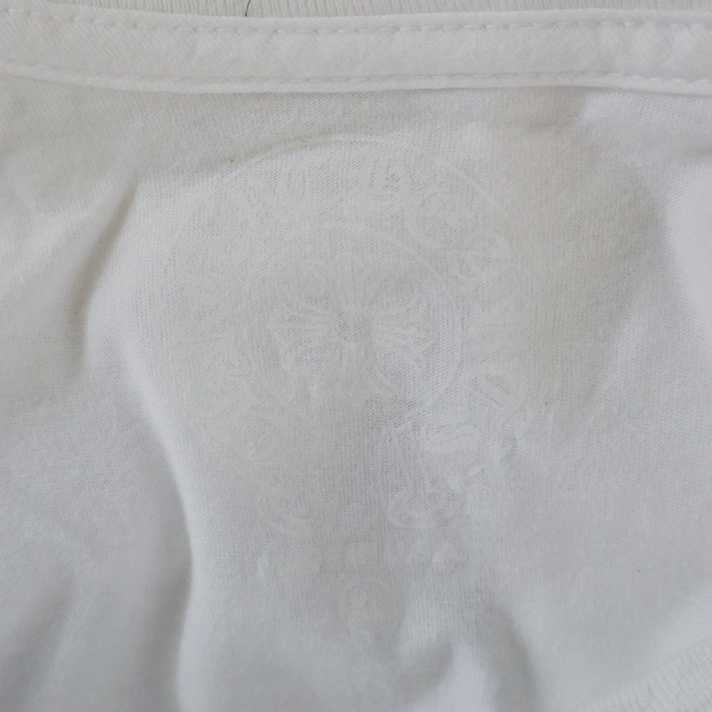 CHROME HEARTS(クロムハーツ) CH L S 1 ネックロゴ 長袖Tシャツ カットソー ロンT ホワイト