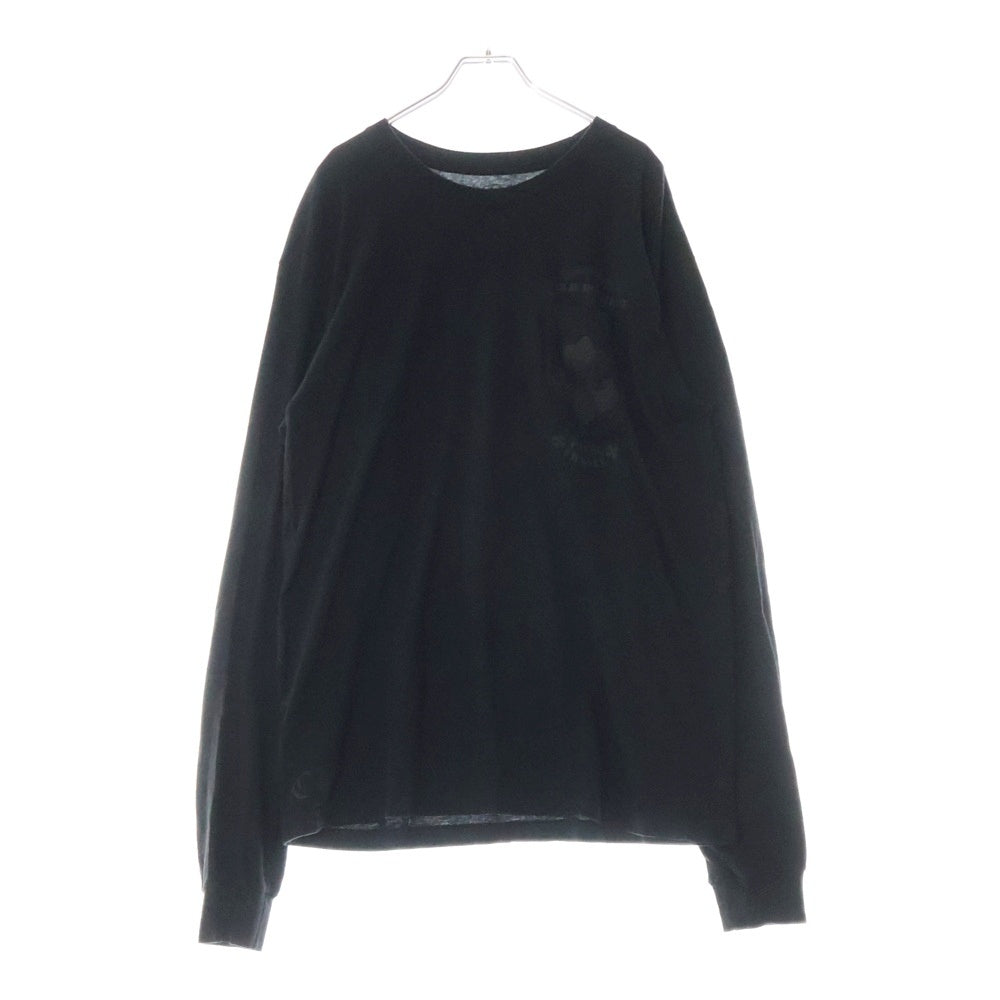 CHROME HEARTS(クロムハーツ) Paris 18 AV. Montaigne L S Tee パリ限定BSフレアプリント 長袖Tシャツ カットソー ロンT ブラック