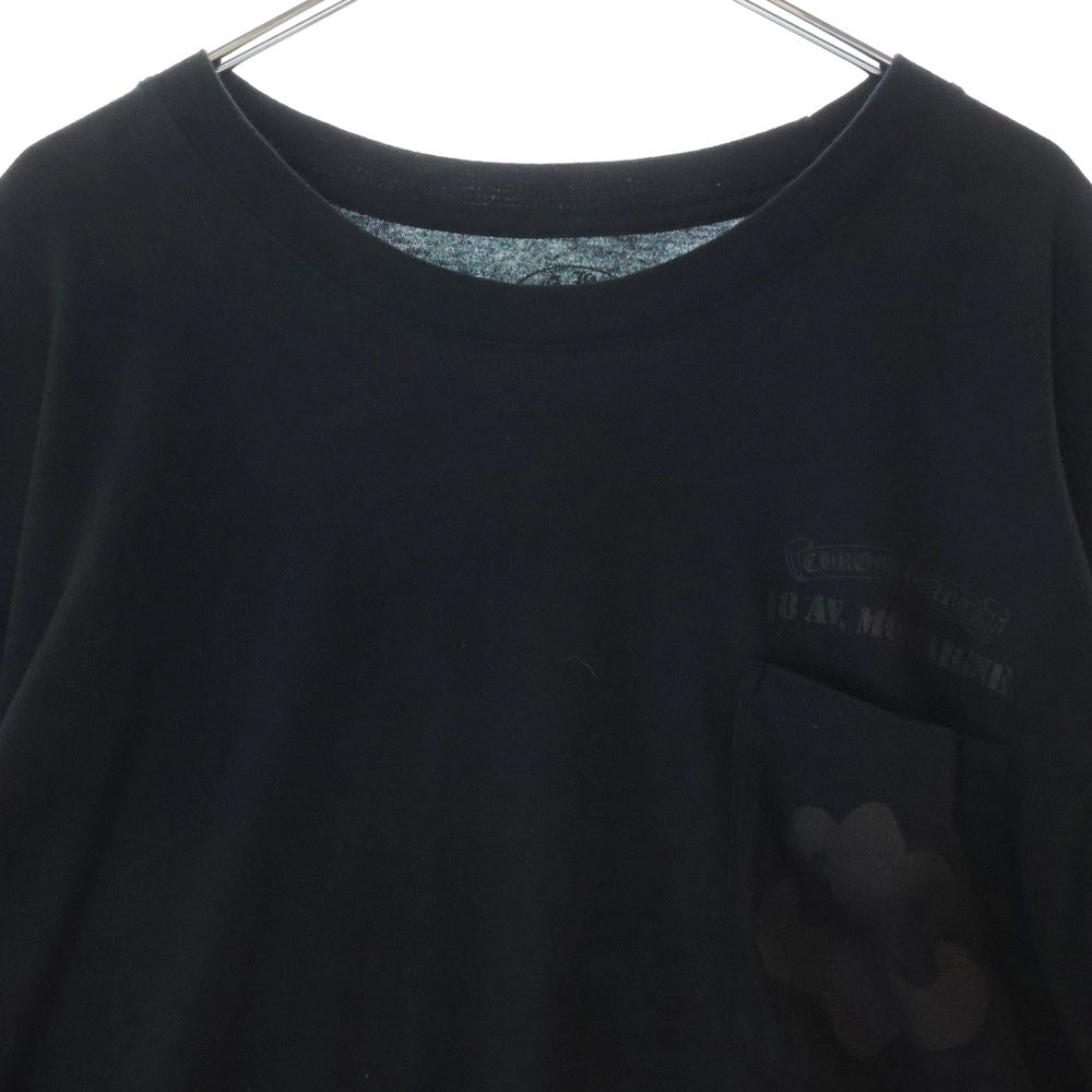 CHROME HEARTS(クロムハーツ) Paris 18 AV. Montaigne L S Tee パリ限定BSフレアプリント 長袖Tシャツ カットソー ロンT ブラック