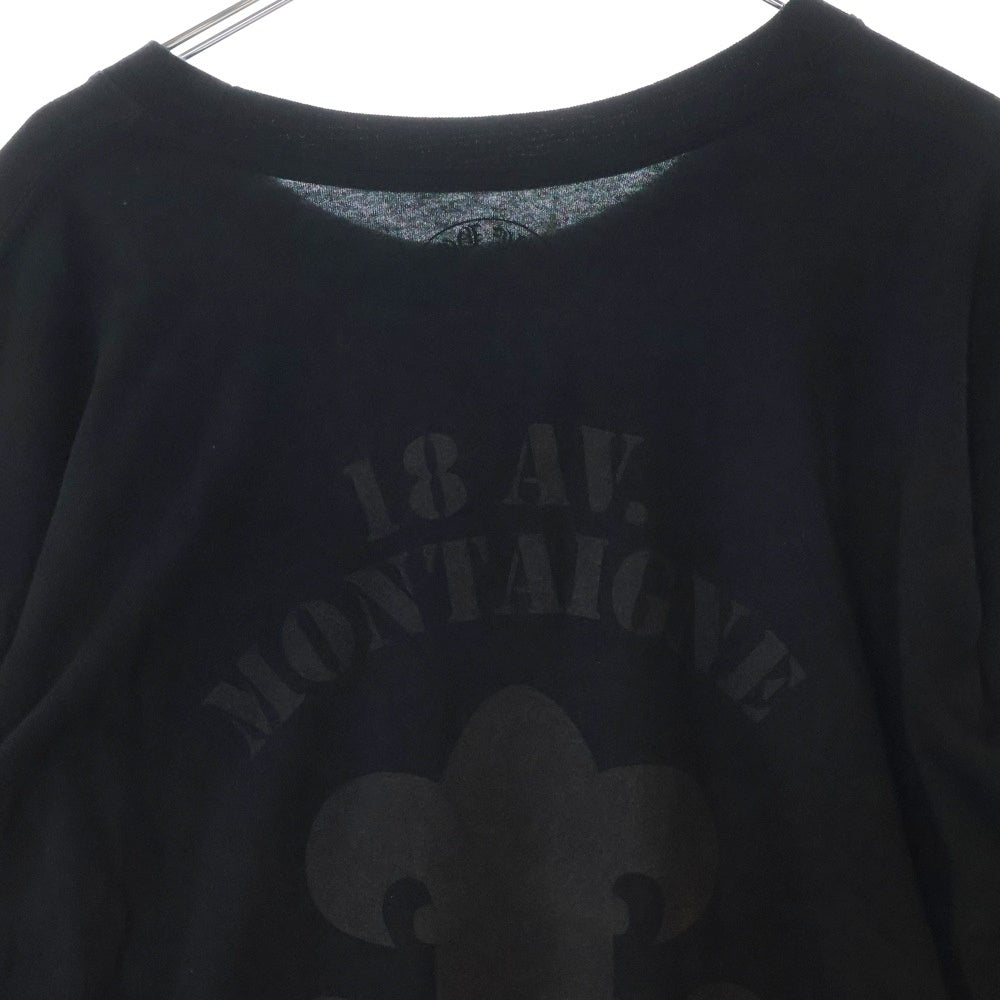 CHROME HEARTS(クロムハーツ) Paris 18 AV. Montaigne L S Tee パリ限定BSフレアプリント 長袖Tシャツ カットソー ロンT ブラック