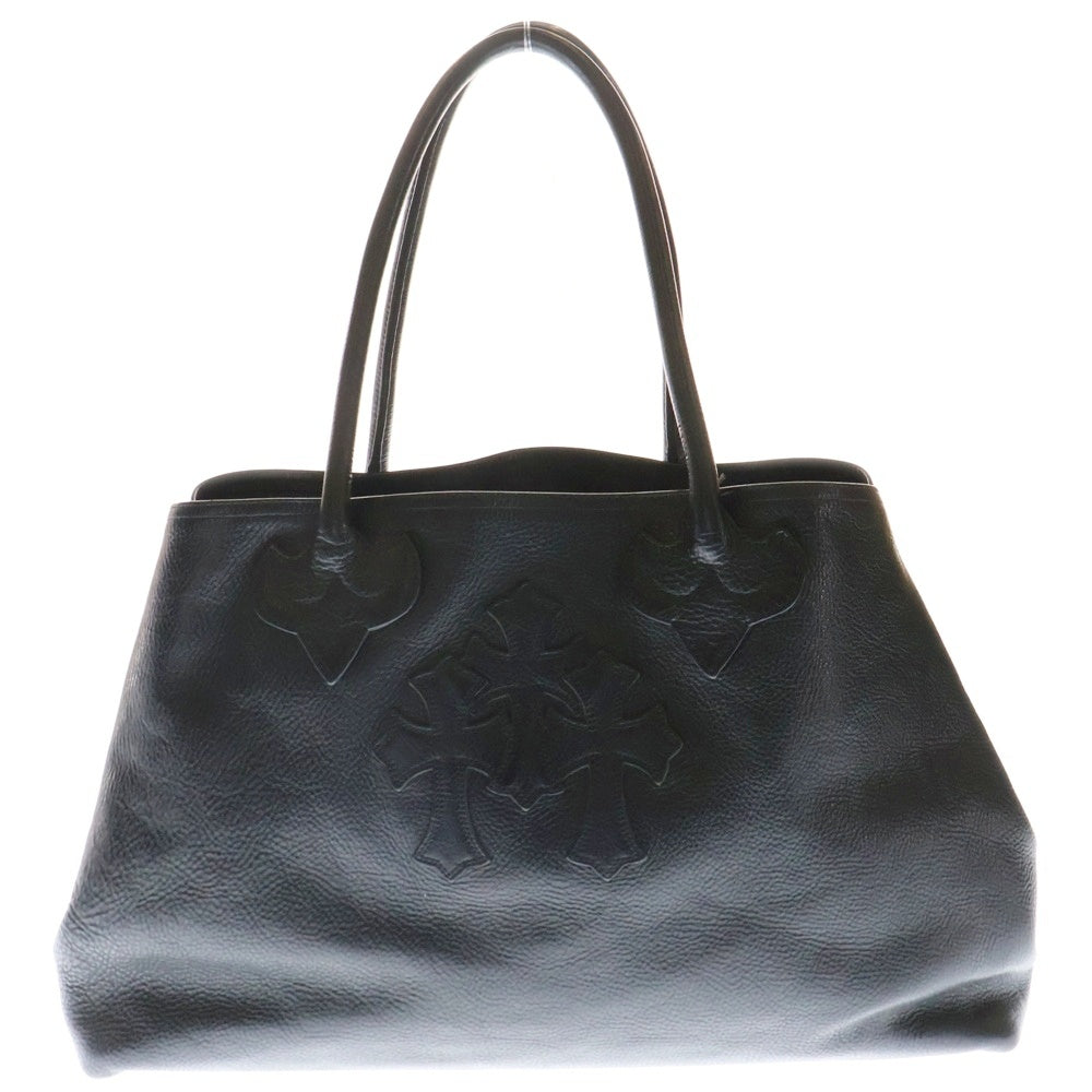 CHROME HEARTS(クロムハーツ) TOTE W SNP 3CEME 3セメタリートート セメタリーパッチレザートートバッグ ブラック
