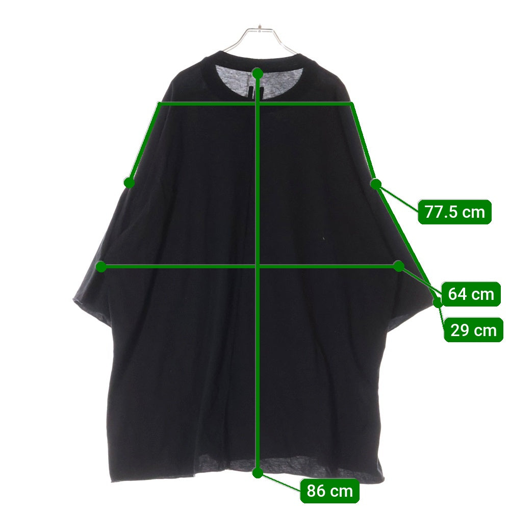 DRKSHDW(ダークシャドウ) オーバーサイズトミーTシャツ 半袖カットソー 半袖Tシャツ ブラック DU01D1259-RN