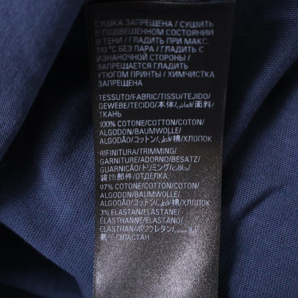 BALENCIAGA(バレンシアガ) 23AW クラッシュ加工BBロゴオーバーサイズ半袖カットソー 半袖Tシャツ ネイビー 739028 TOVU6
