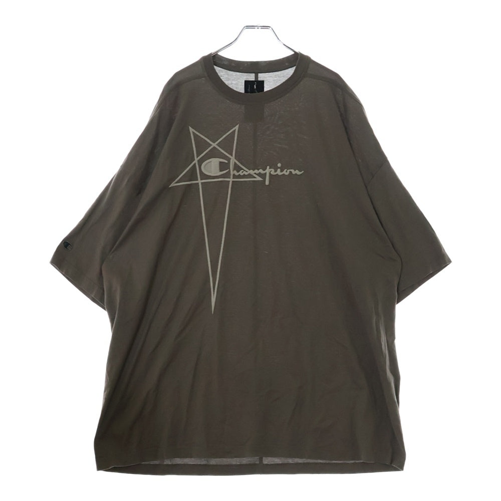 Rick Owens(リックオウエンス) 23SS ×Champion CM TOP チャンピオン 半袖Tシャツ カットソー ダスト CM02C9229-CHJEG