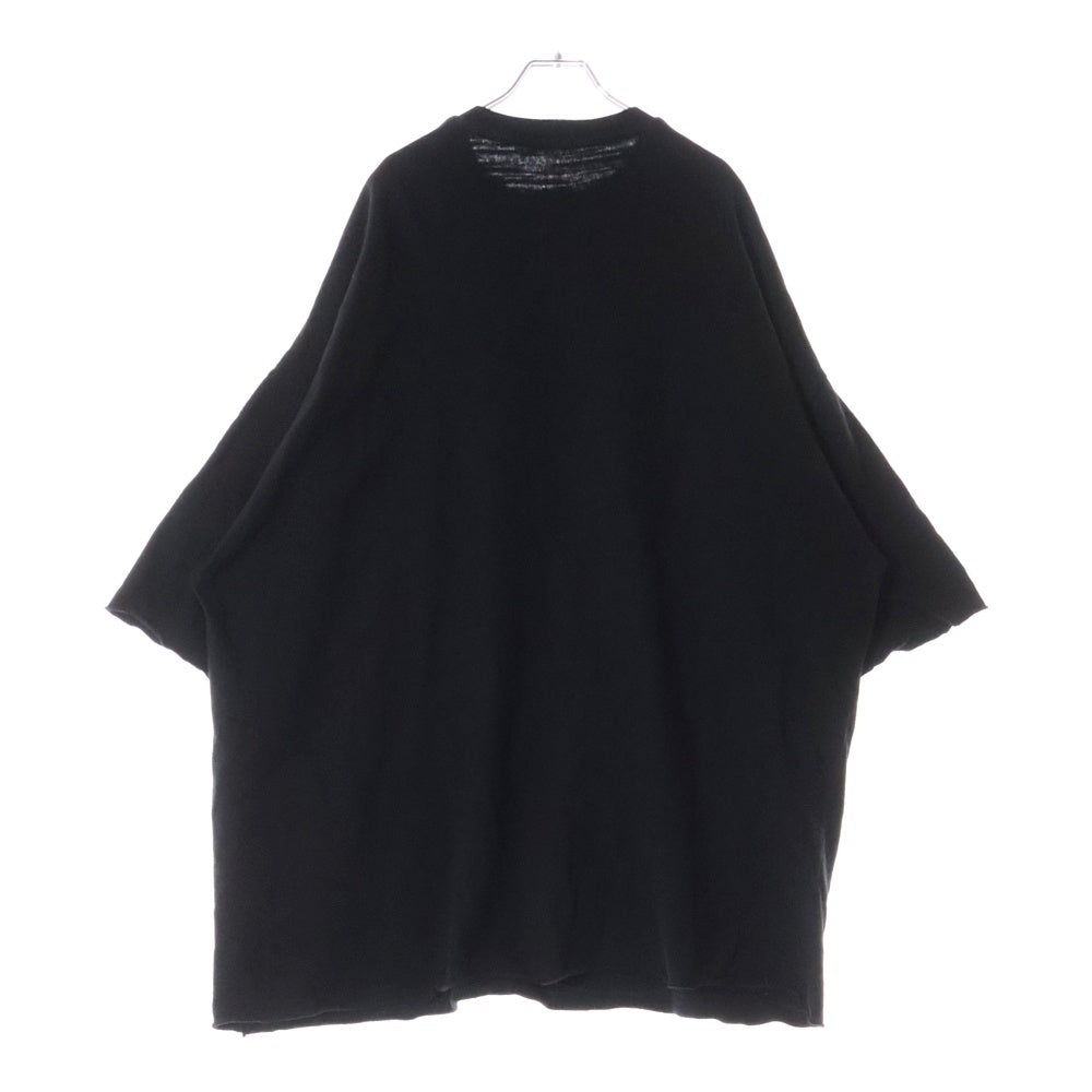 Rick Owens(リックオウエンス) 23AW オーバーサイズトミーTシャツ 半袖カットソー 半袖Tシャツ ブラック RR02C7283-BGW