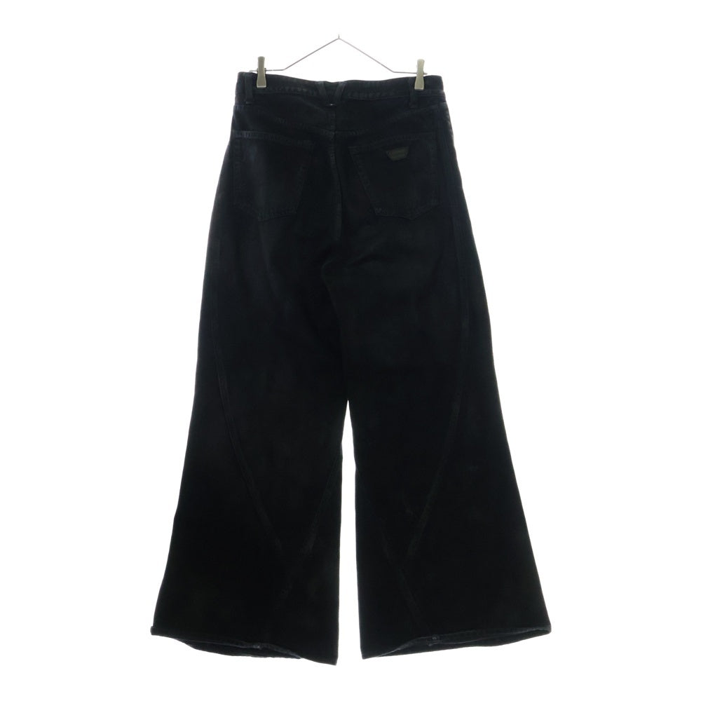 FORSOMEONE(フォーサムワン) LOOSE FLARE PT DENIM COATING ルーズ フレア コーティング デニムパンツ 78001026 ブラック