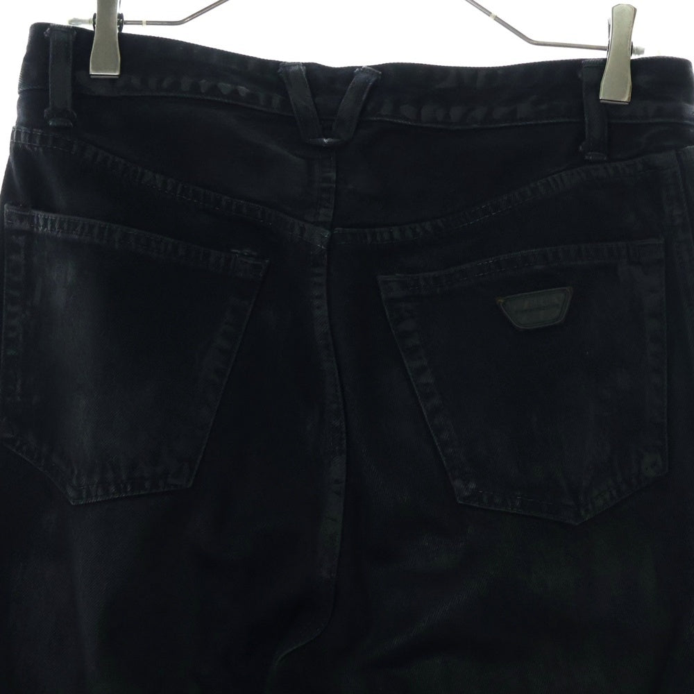 FORSOMEONE(フォーサムワン) LOOSE FLARE PT DENIM COATING ルーズ フレア コーティング デニムパンツ 78001026 ブラック