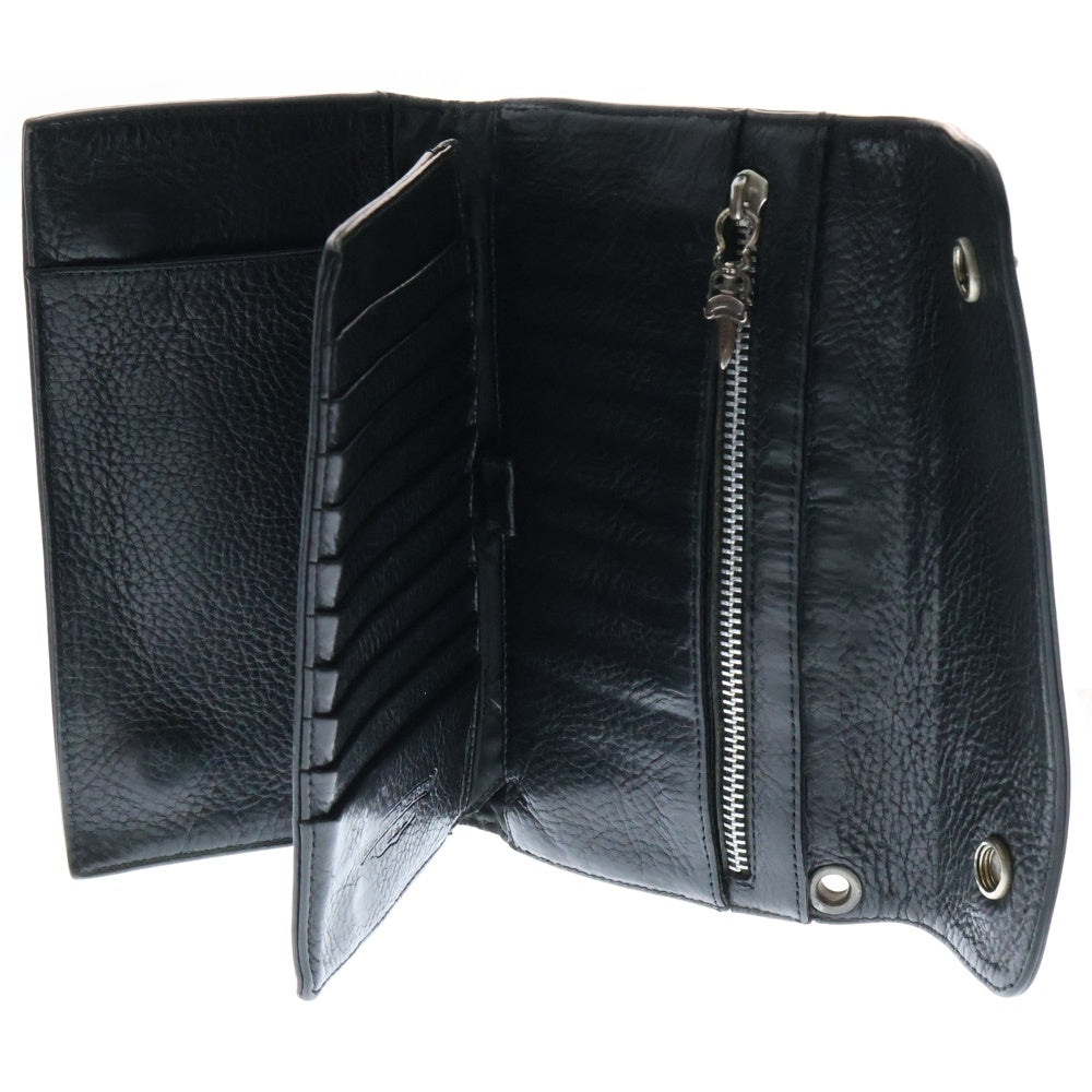 CHROME HEARTS(クロムハーツ) WAVE ウェーブ レザーウォレット 財布 ブラック BCA374